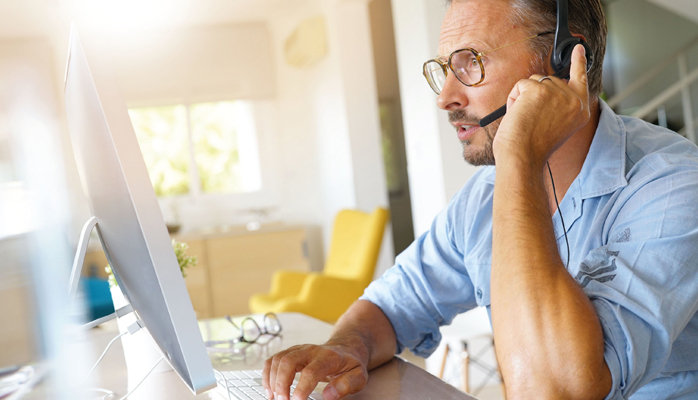 Man working from home